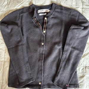 Tommy Hilfiger Dark Charcoal Gray Button-Up Cardigan
